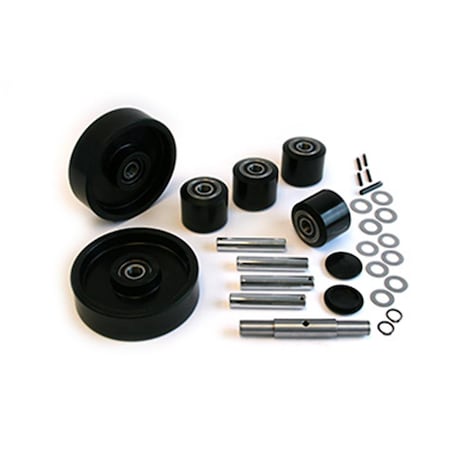 Excellent Appliances Little Mule Complete Wheel Kit for Manual Pallet Jack - Black EX2583835